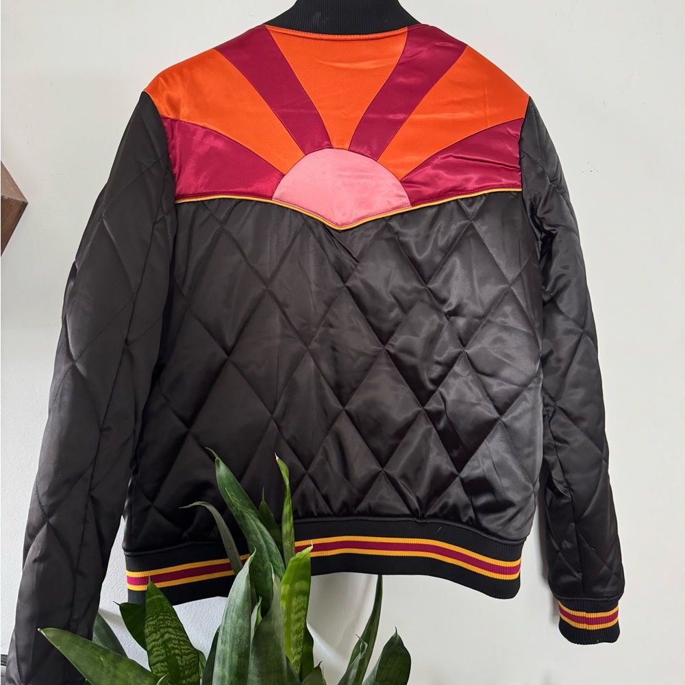 Classic Rock Couture Black Rising Sun Bomber Jacket